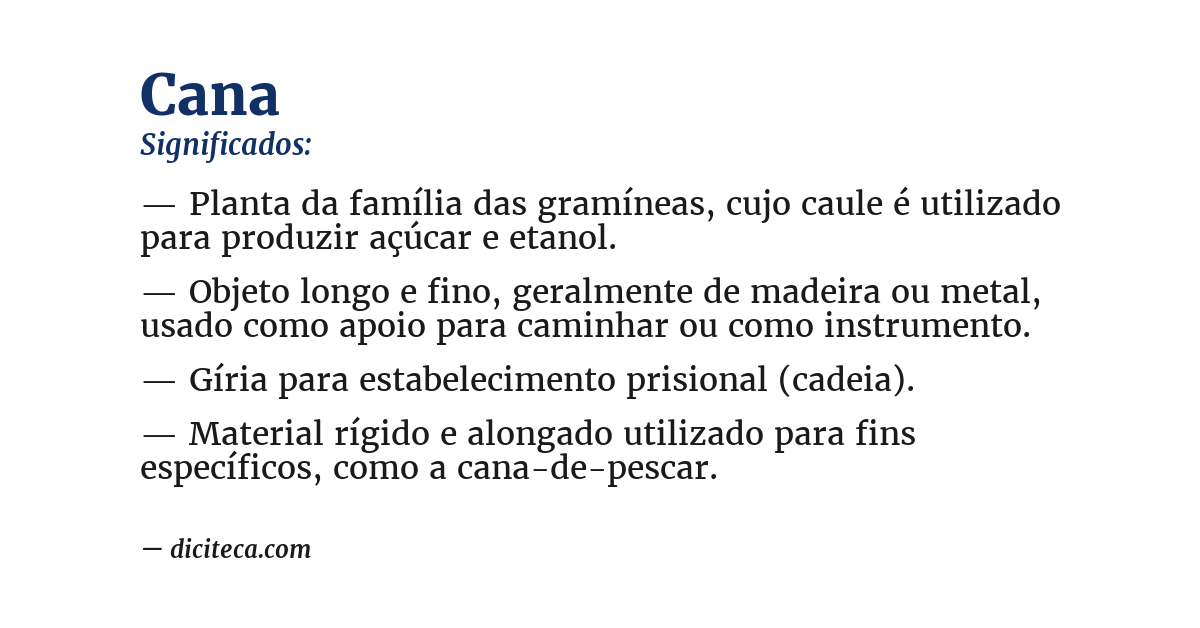 Significado de cana