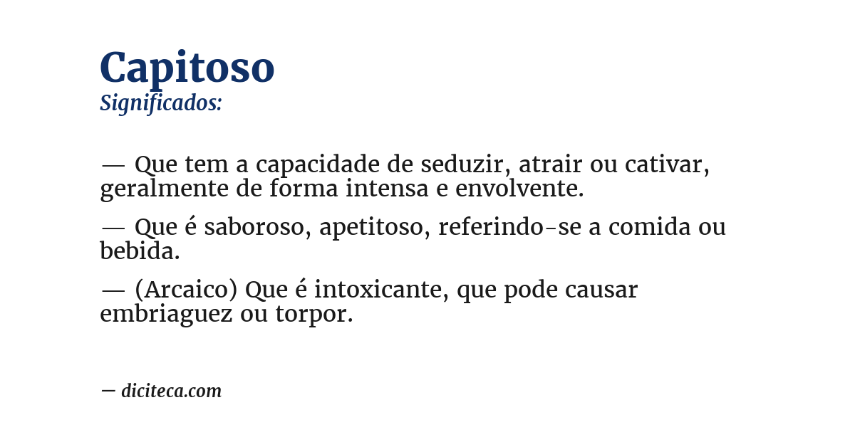 Significado de capitoso