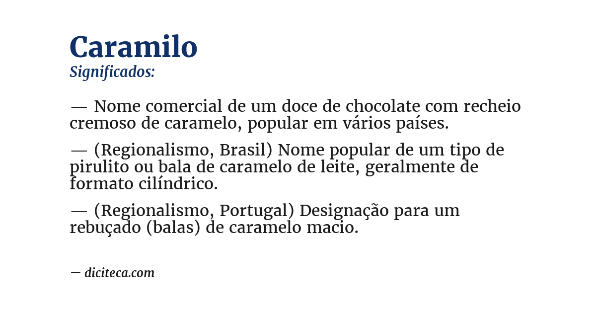 Significado de caramilo