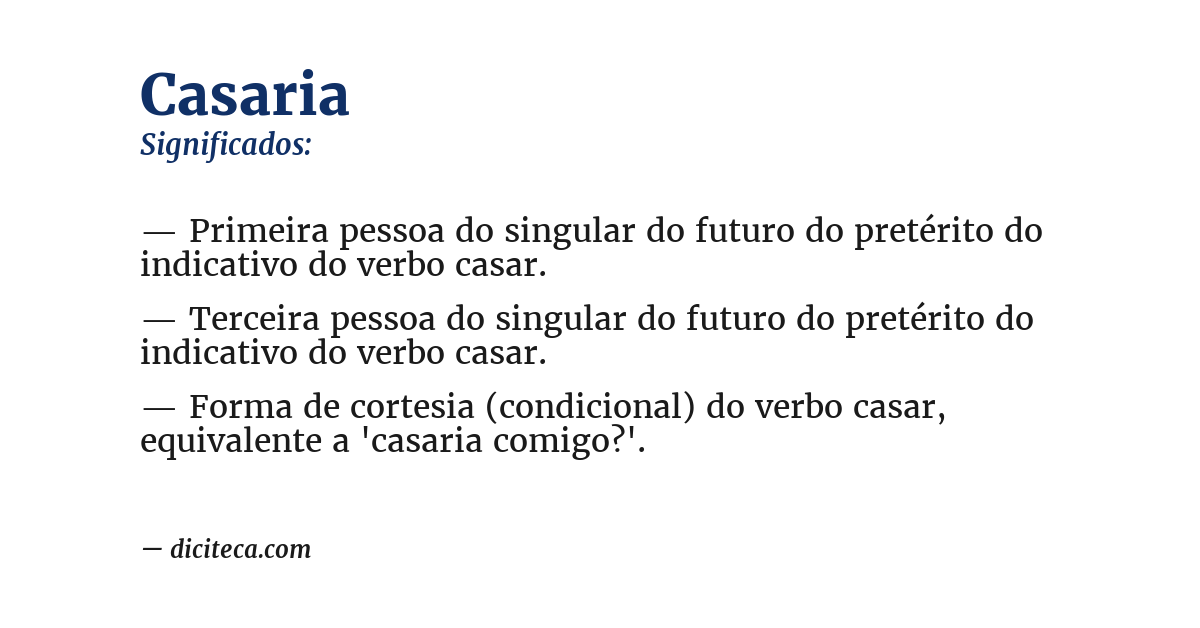 Significado de casaria