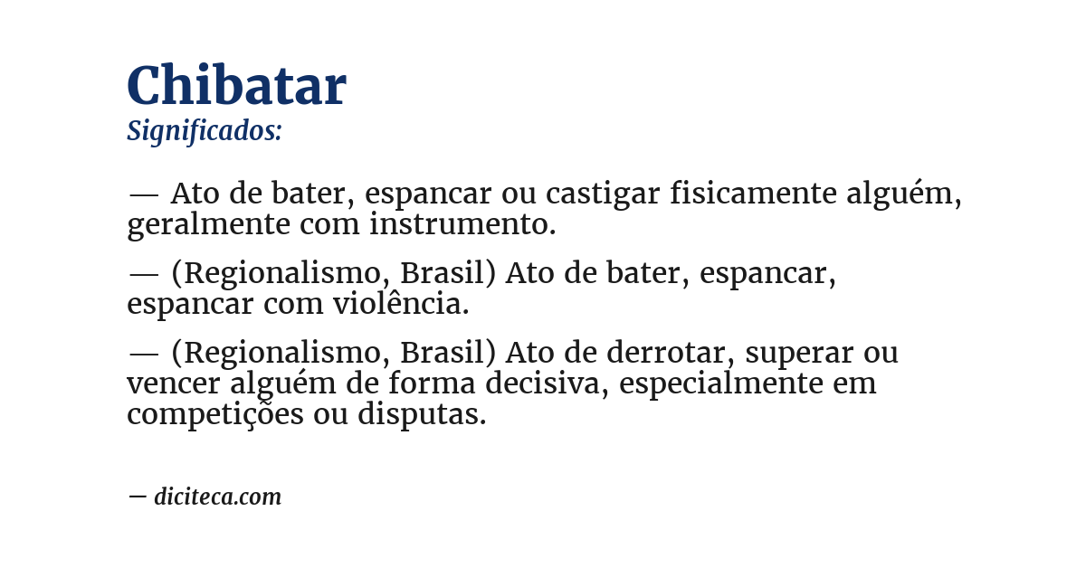 Significado de chibatar