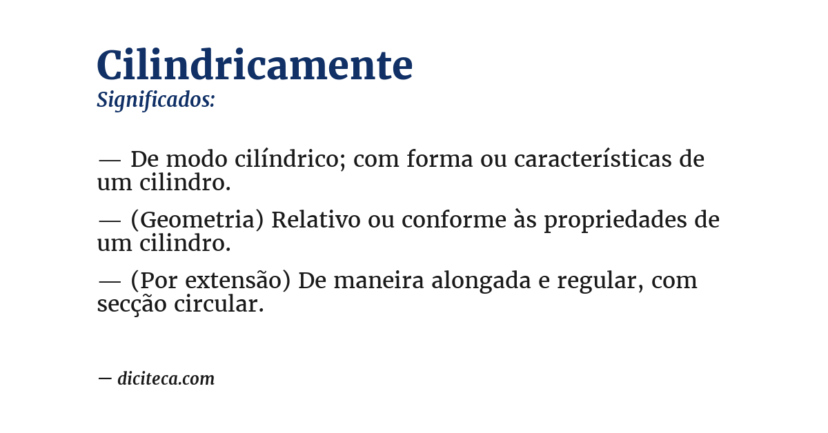 Significado de cilindricamente