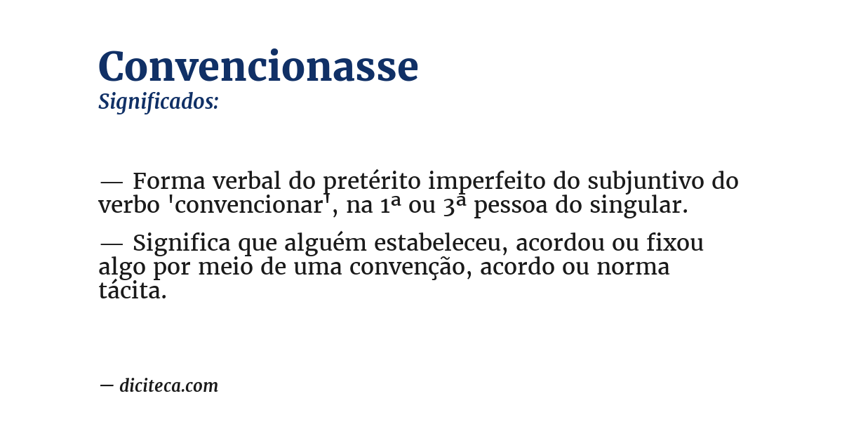 Significado de convencionasse