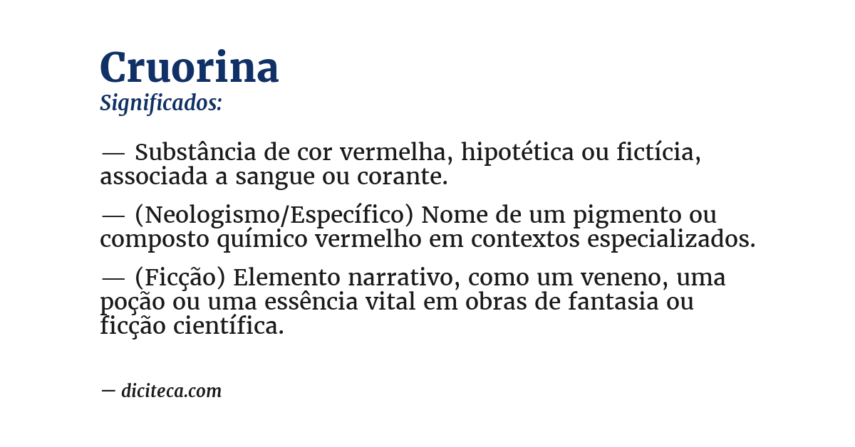 Significado de cruorina