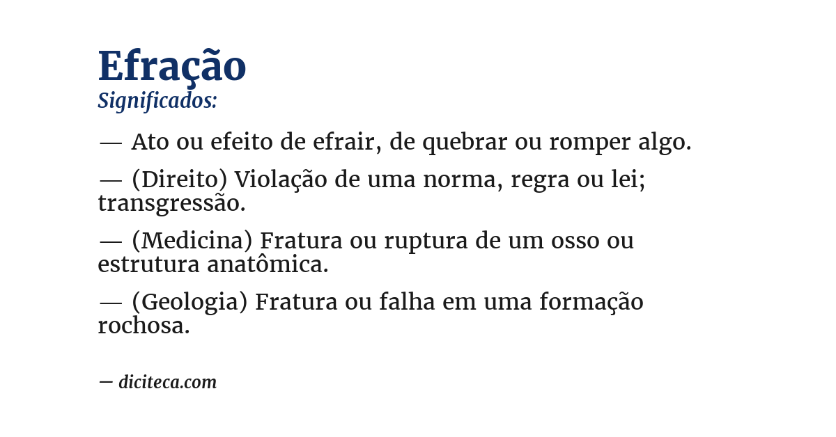 Significado de efração
