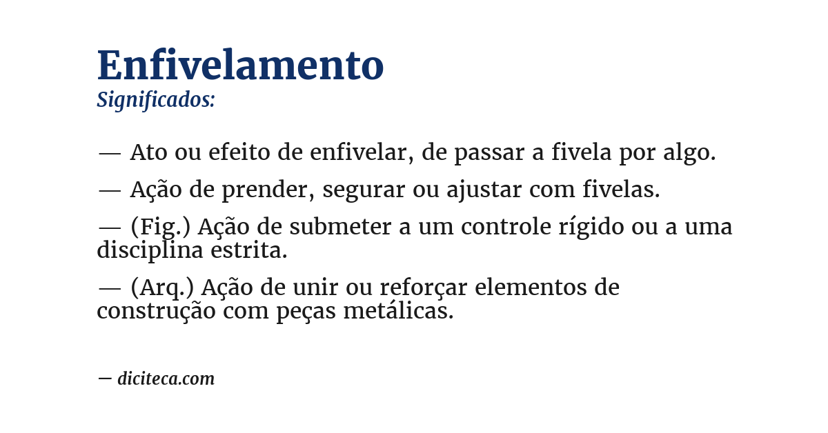 Significado de enfivelamento