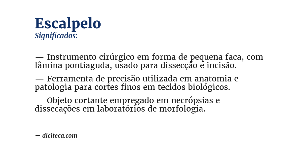 Significado de escalpelo