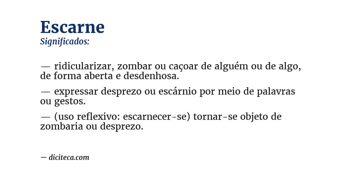 Significado de escarne