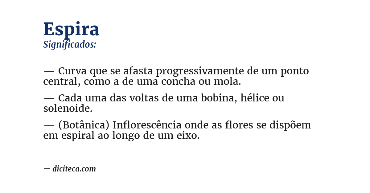 Significado de espira