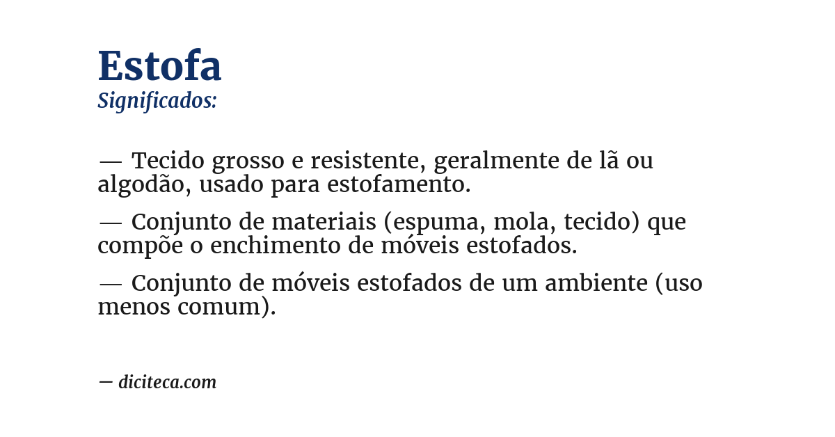 Significado de estofa