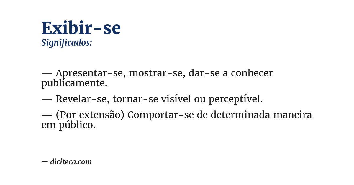 Significado de exibir-se