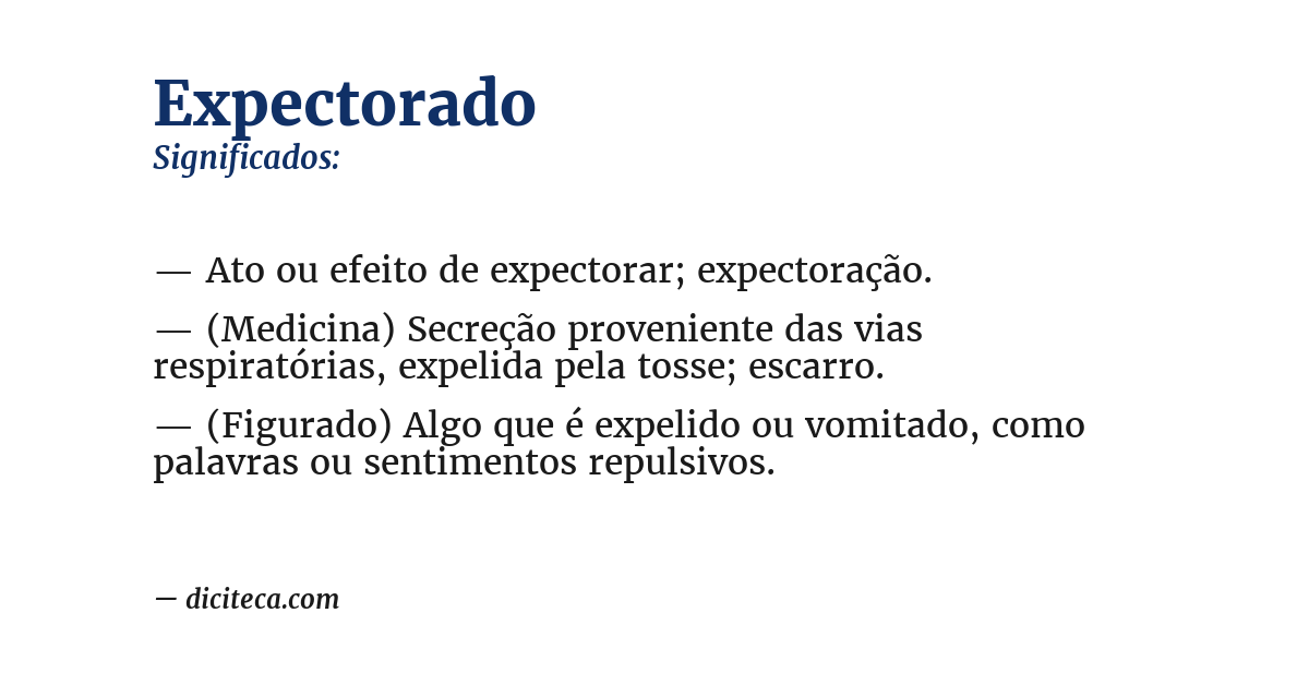 Significado de expectorado