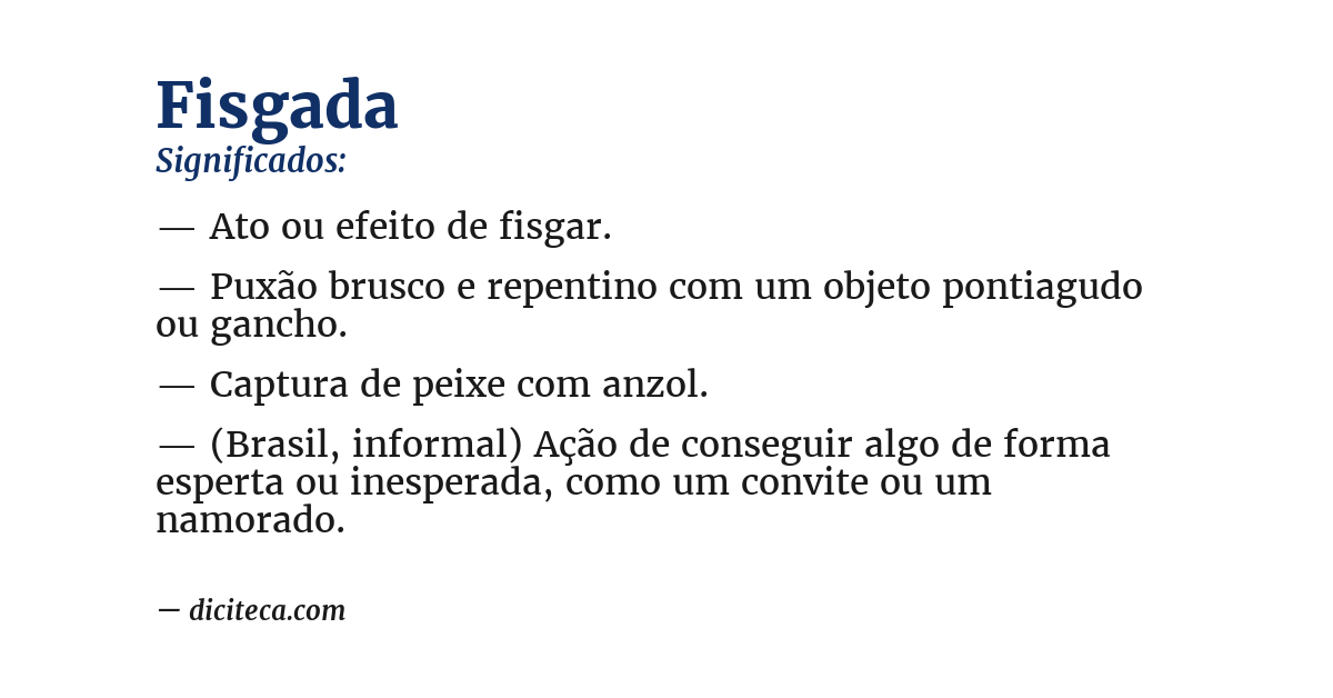 Significado de fisgada