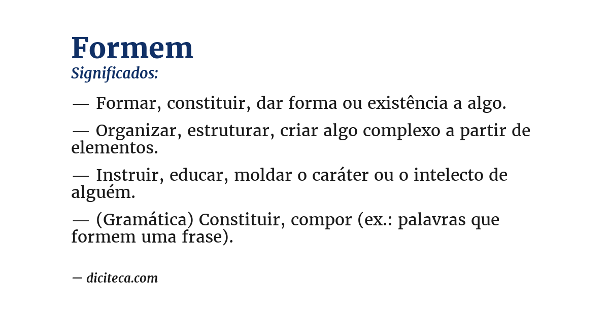 Significado de formem
