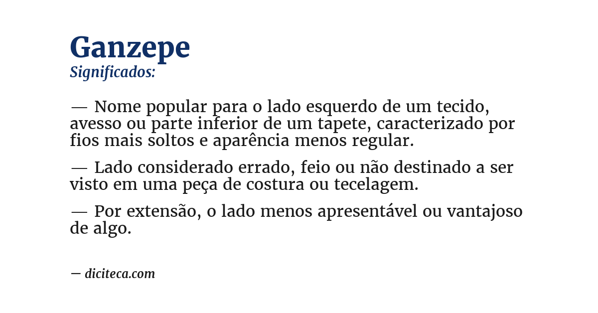 Significado de ganzepe