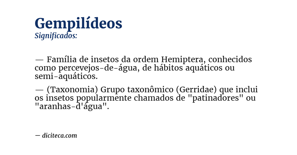 Significado de gempilídeos
