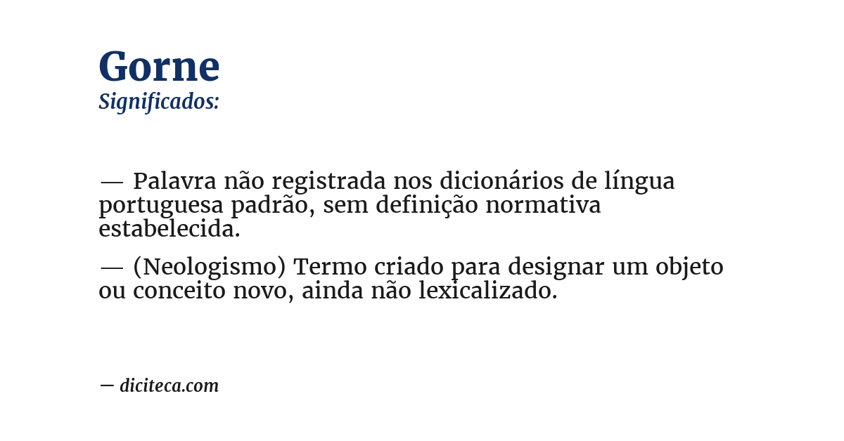 Significado de gorne