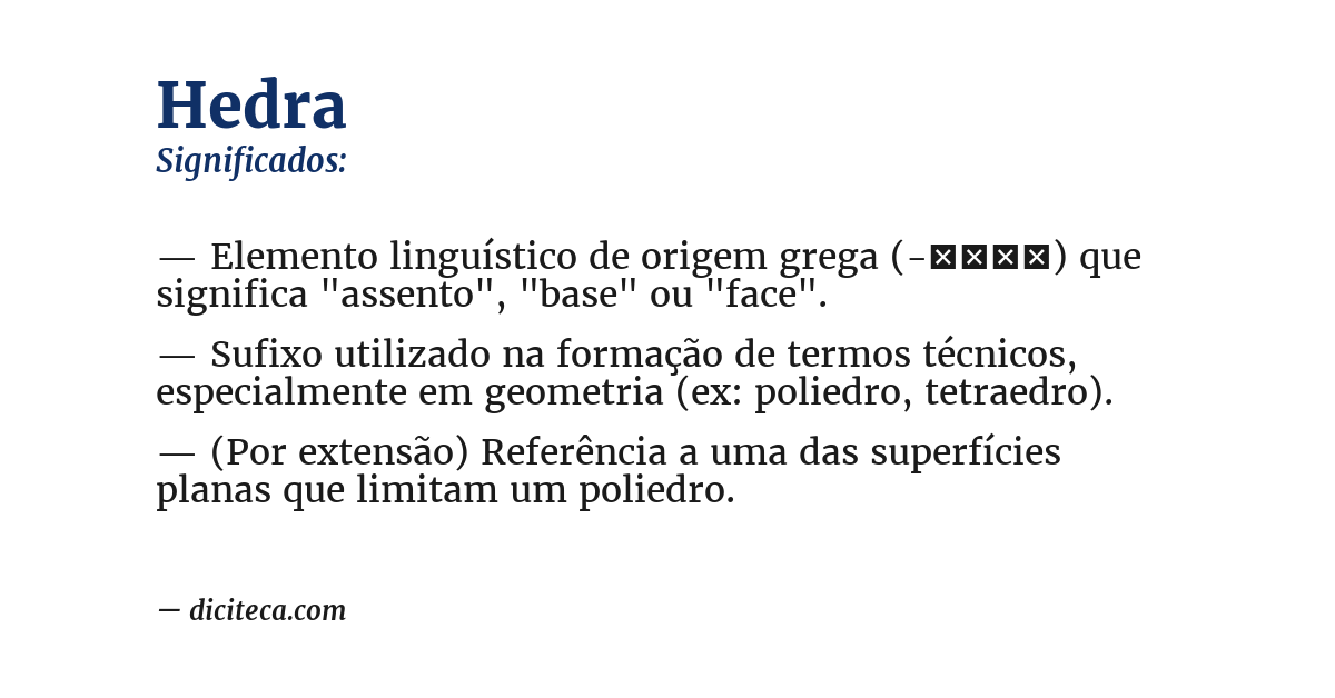 Significado de hedra