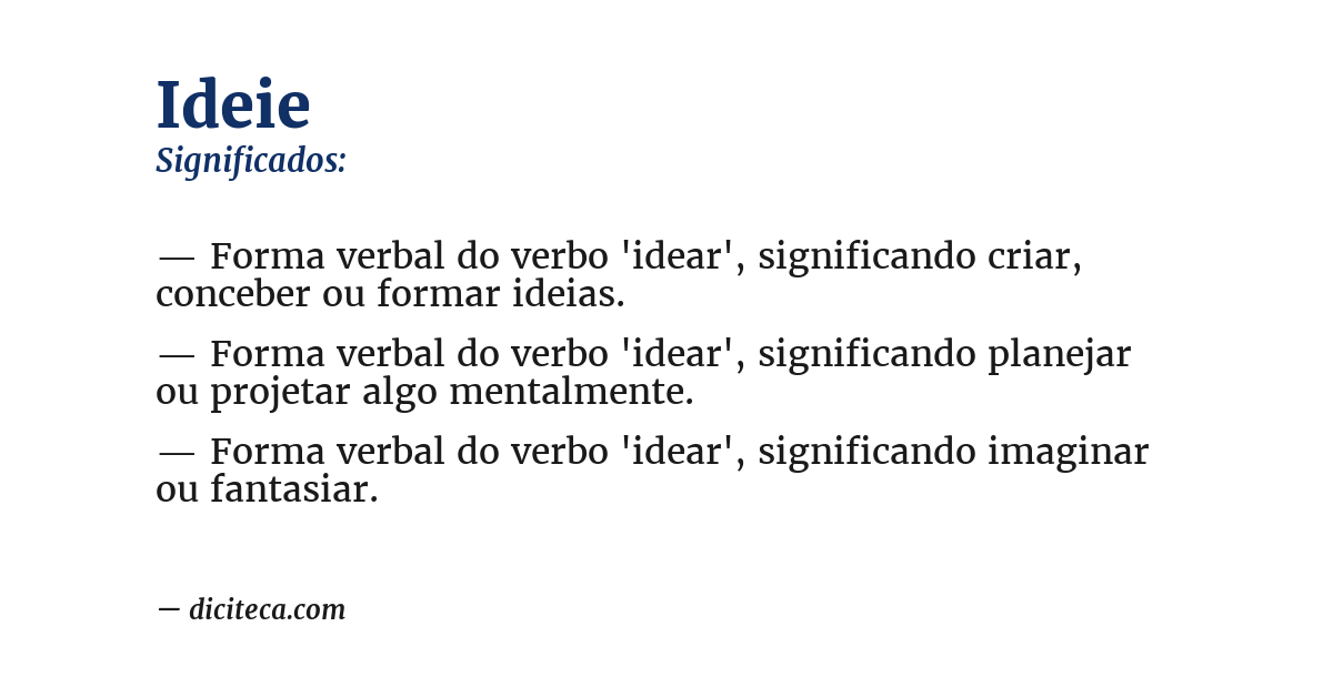 Significado de ideie