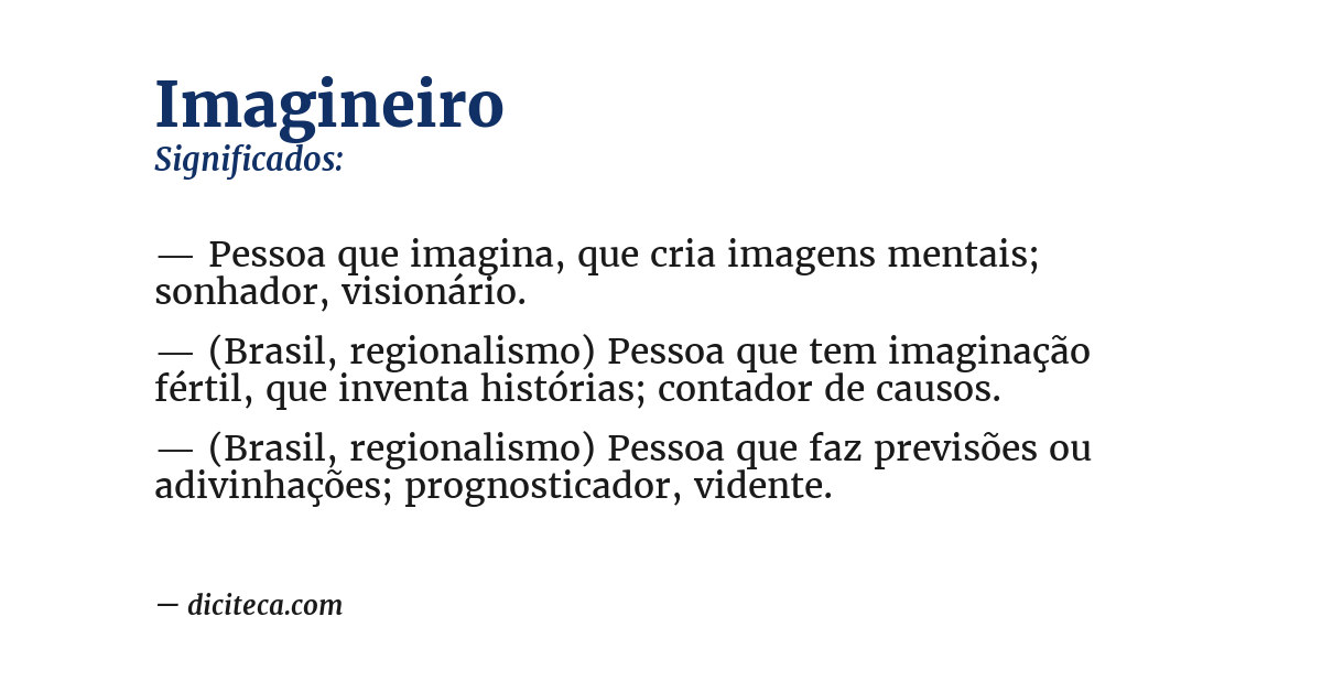Significado de imagineiro