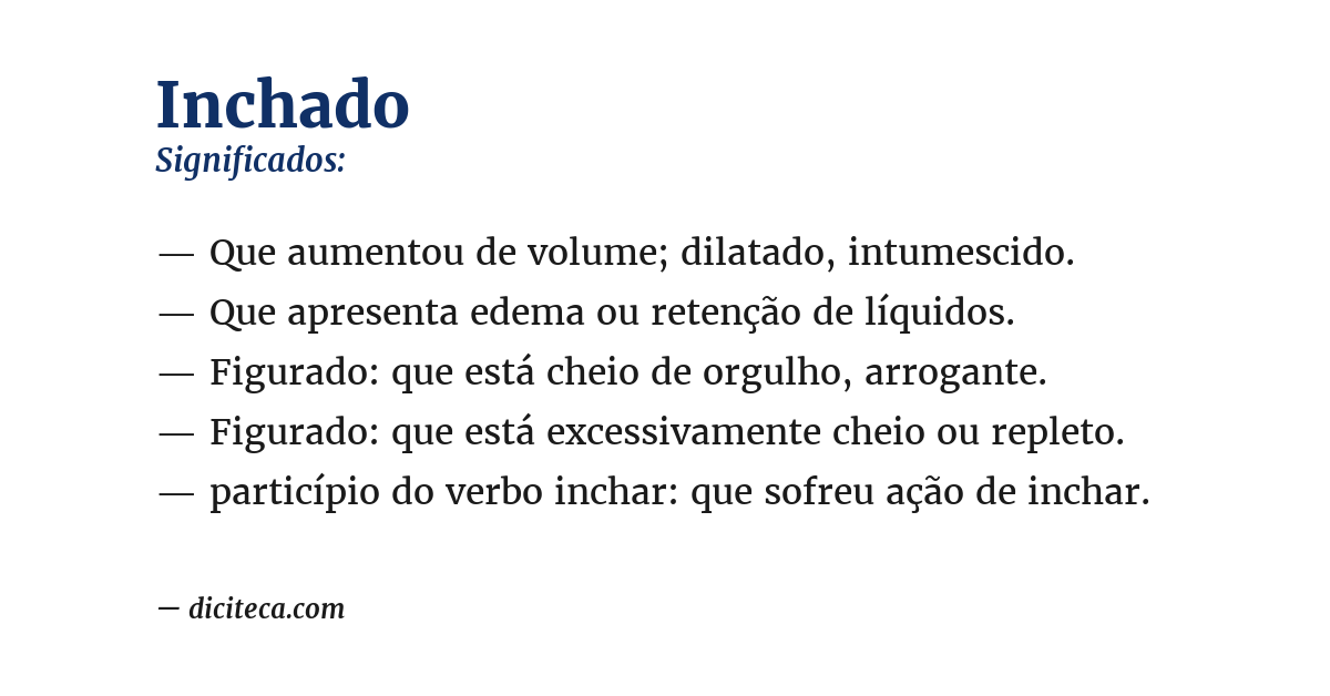Significado de inchado