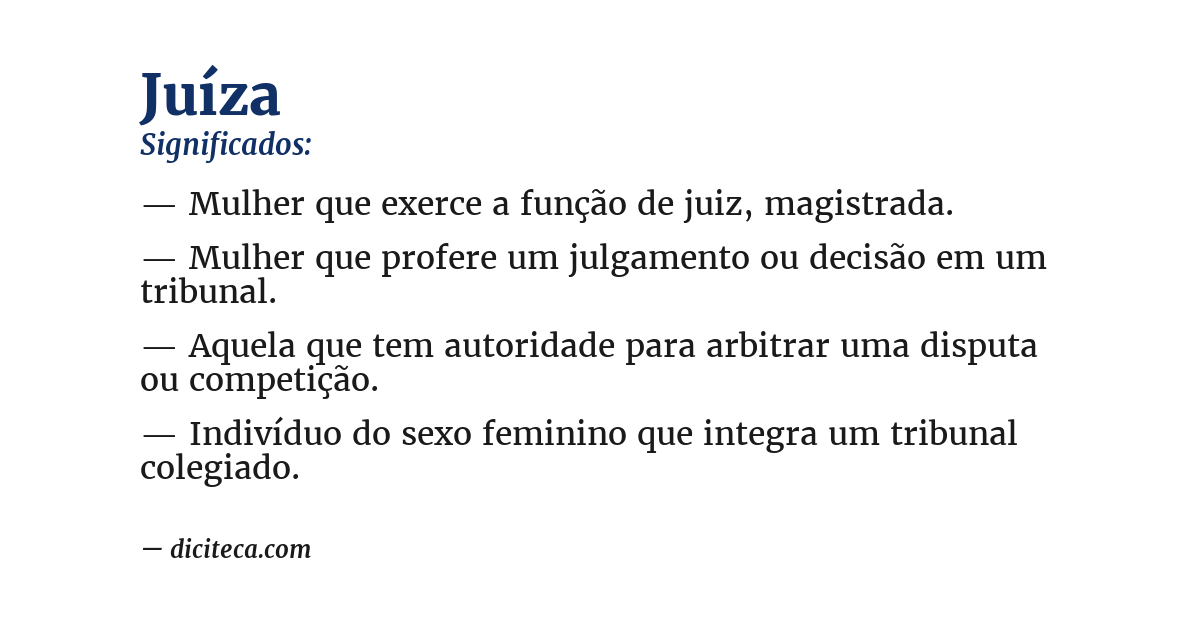 Significado de juíza
