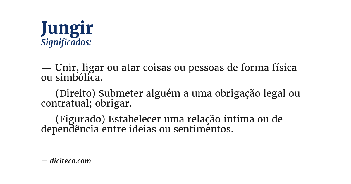 Significado de jungir