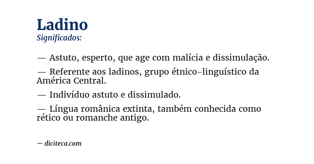 Significado de ladino