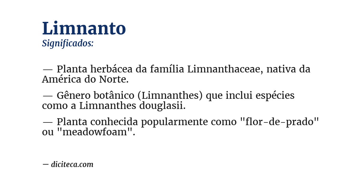 Significado de limnanto