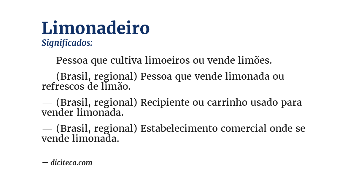 Significado de limonadeiro
