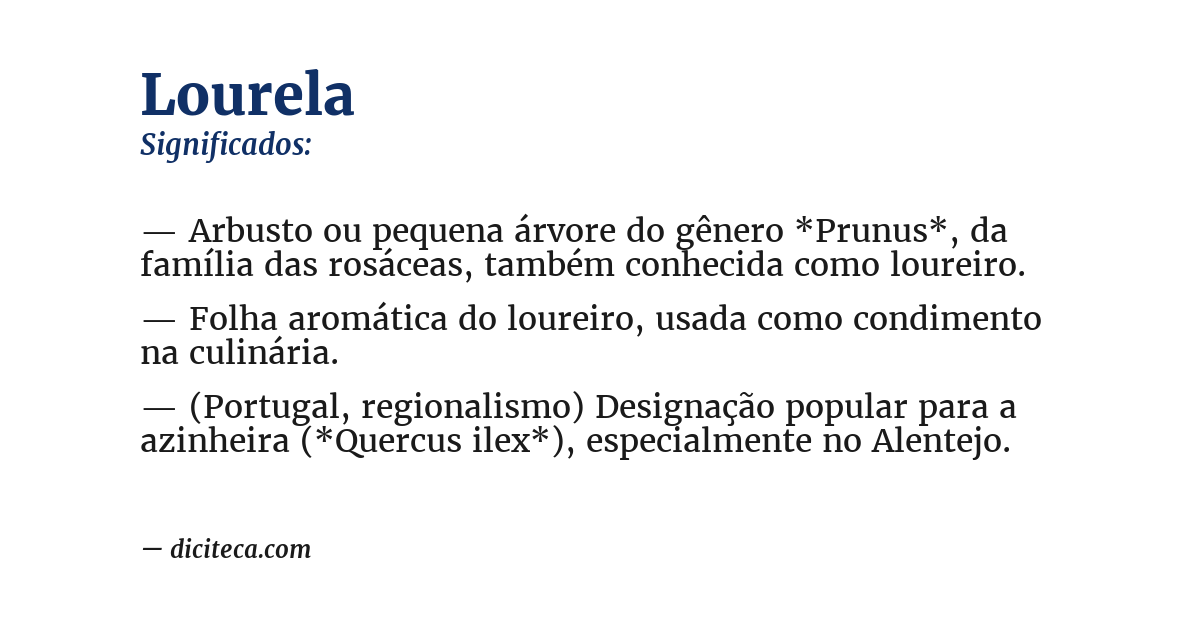 Significado de lourela