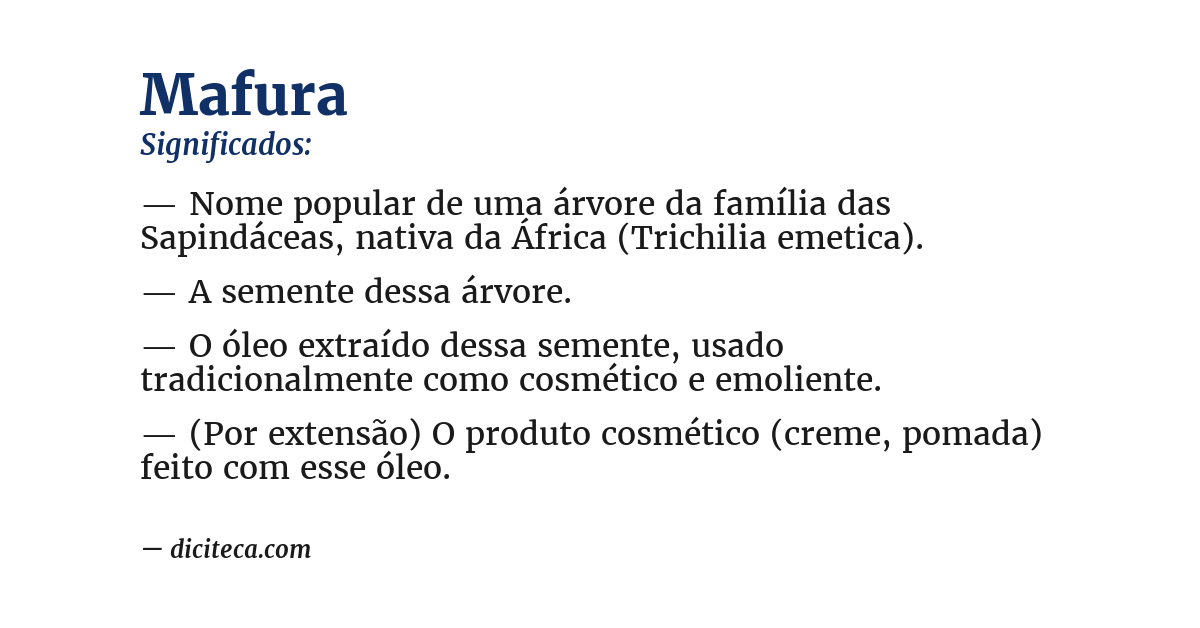 Significado de mafura
