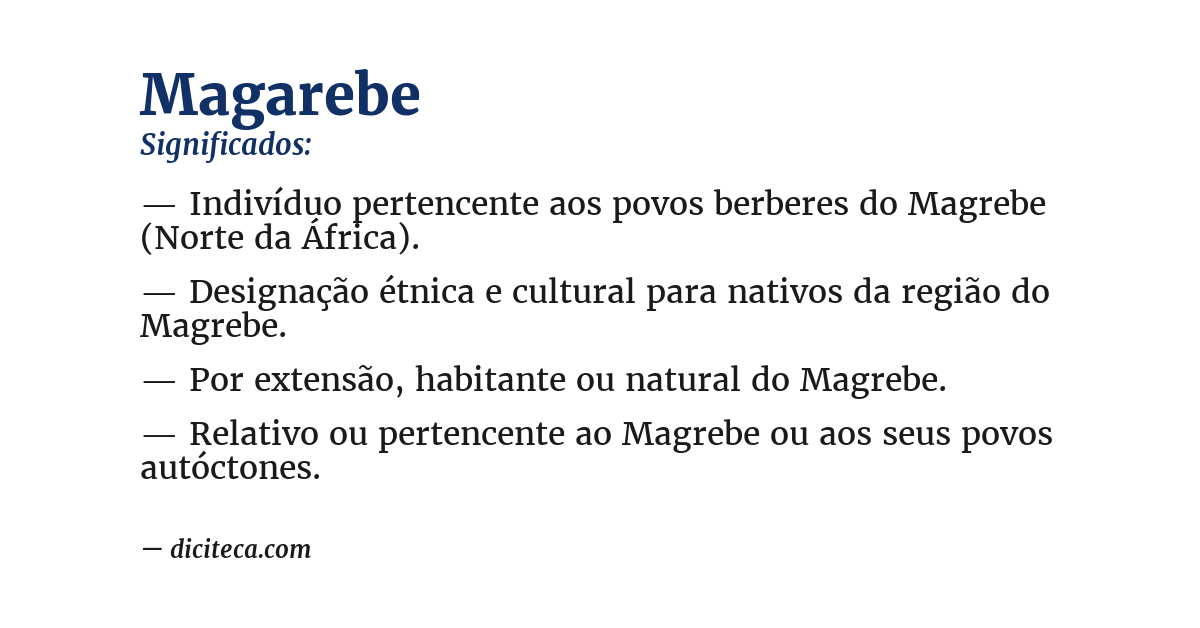 Significado de magarebe