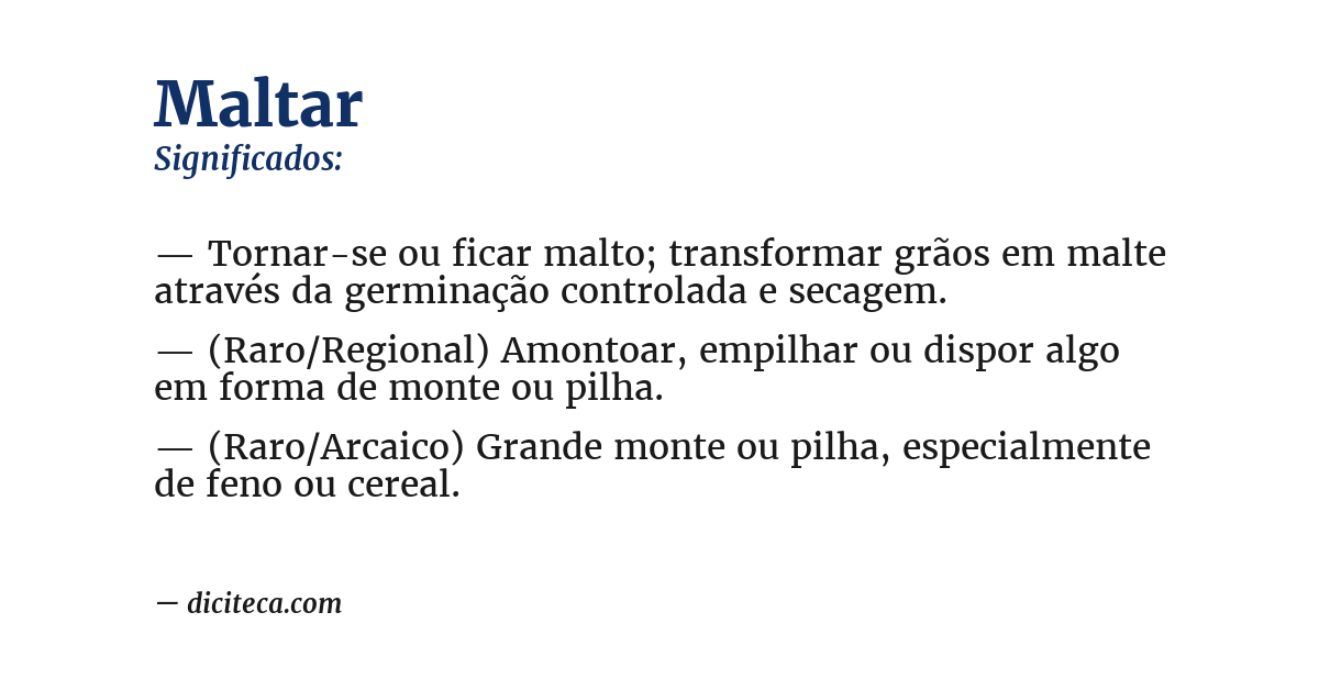 Significado de maltar