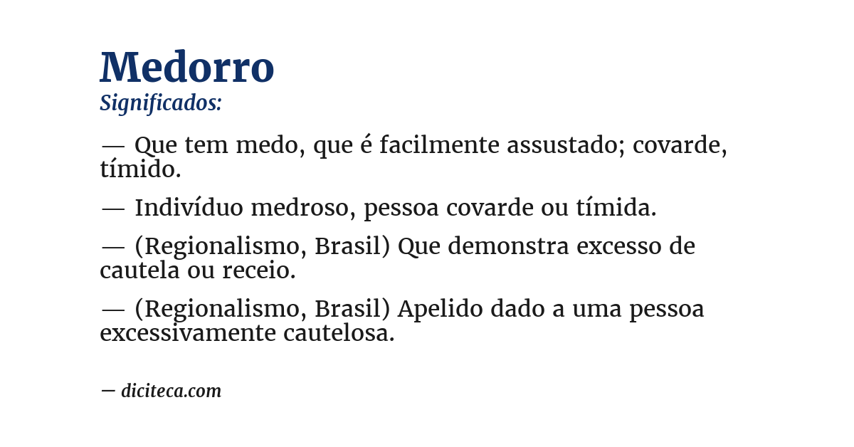 Significado de medorro