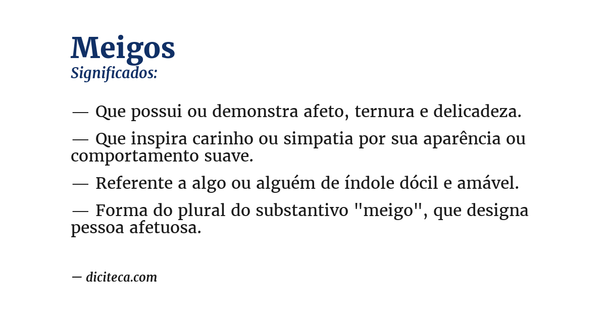 Significado de meigos