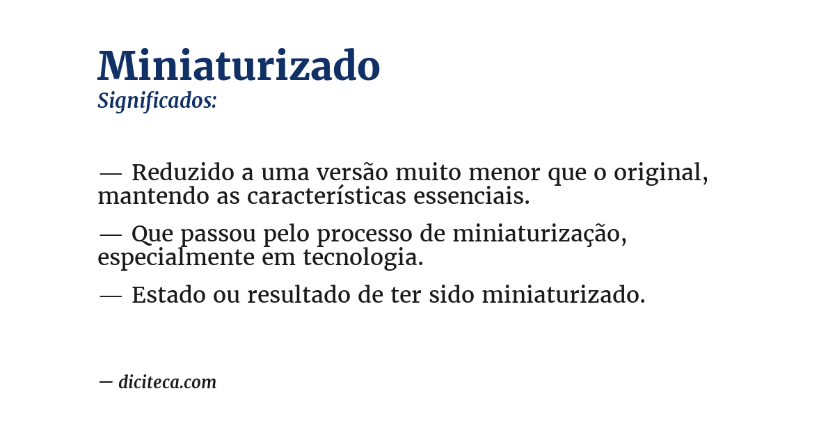 Significado de miniaturizado