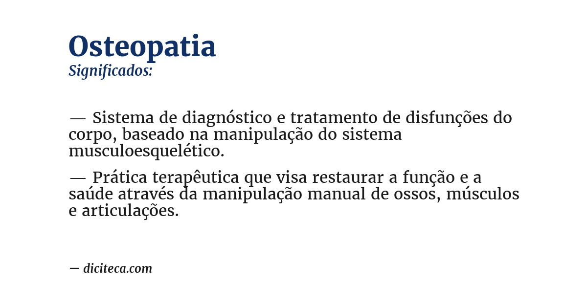 Significado de osteopatia