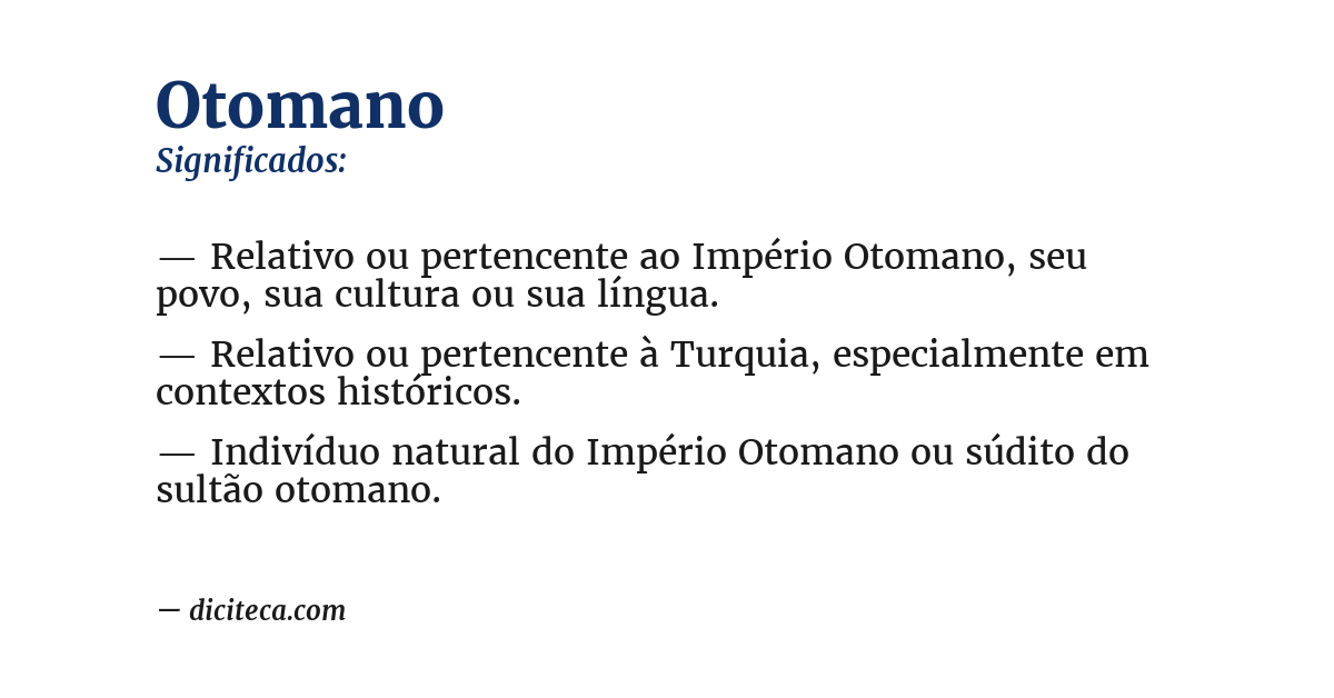 Significado de otomano
