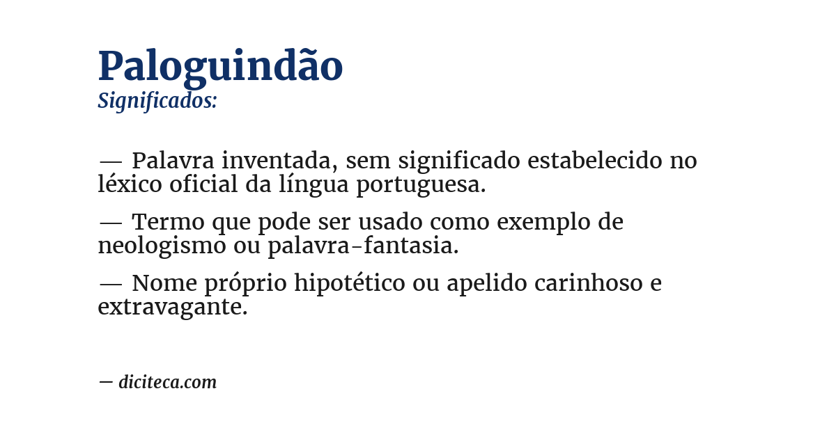 Significado de paloguindão