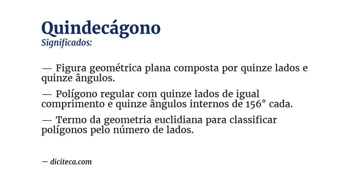 Significado de quindecágono