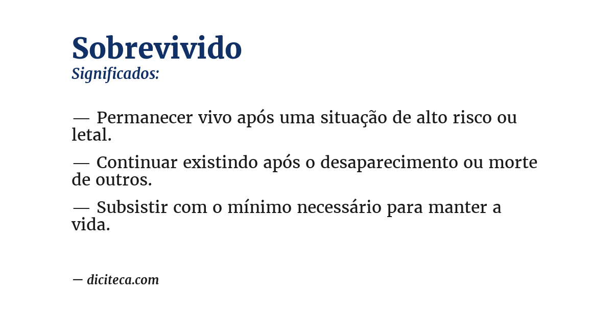 Significado de sobrevivido