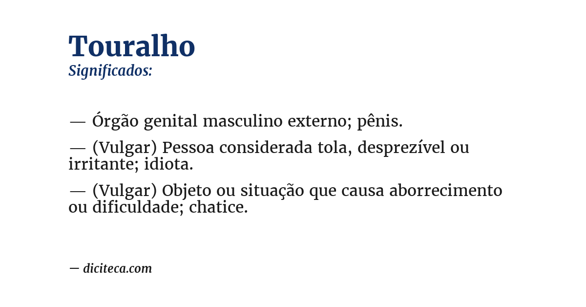 Significado de touralho