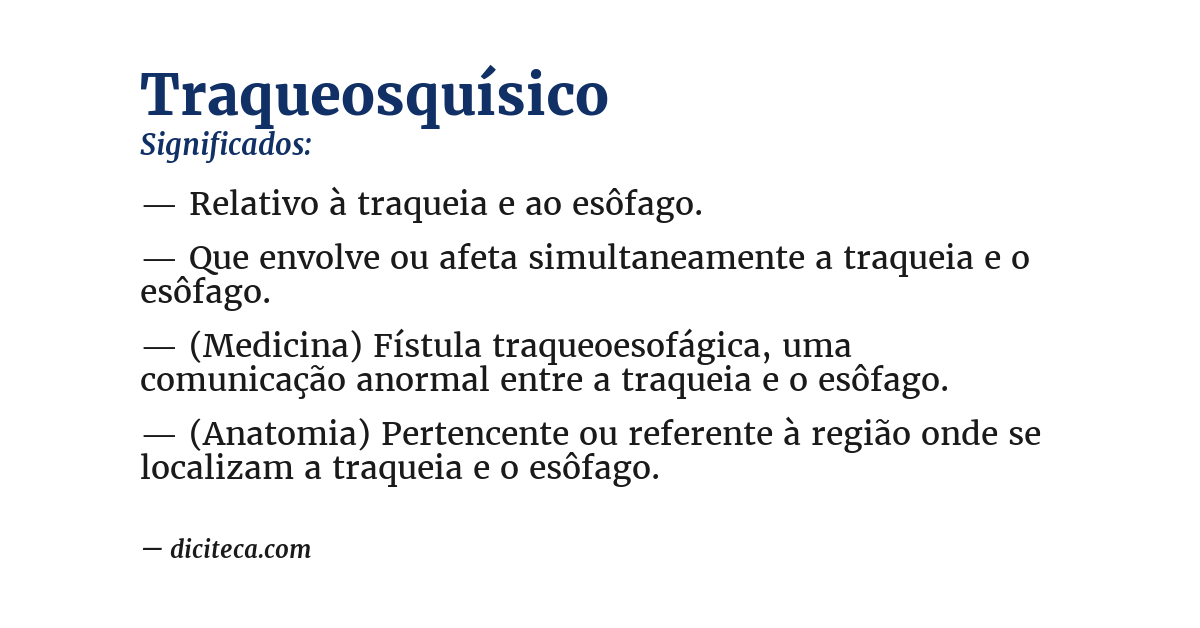 Significado de traqueosquísico