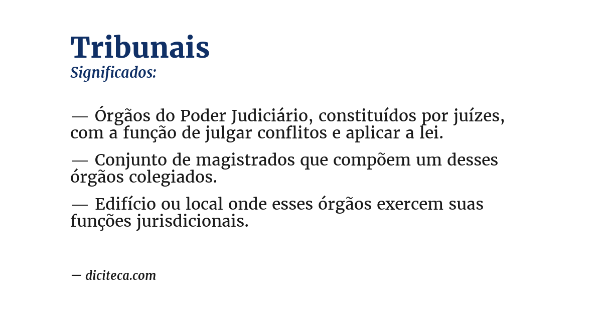 Significado de tribunais