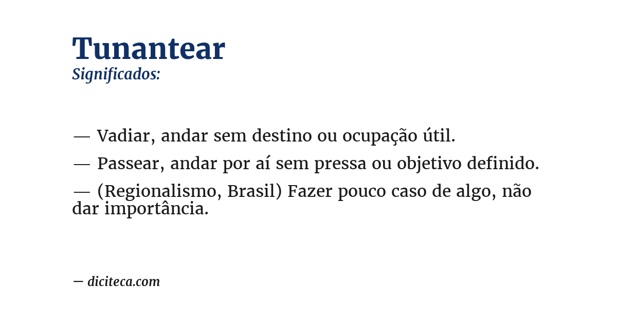 Significado de tunantear