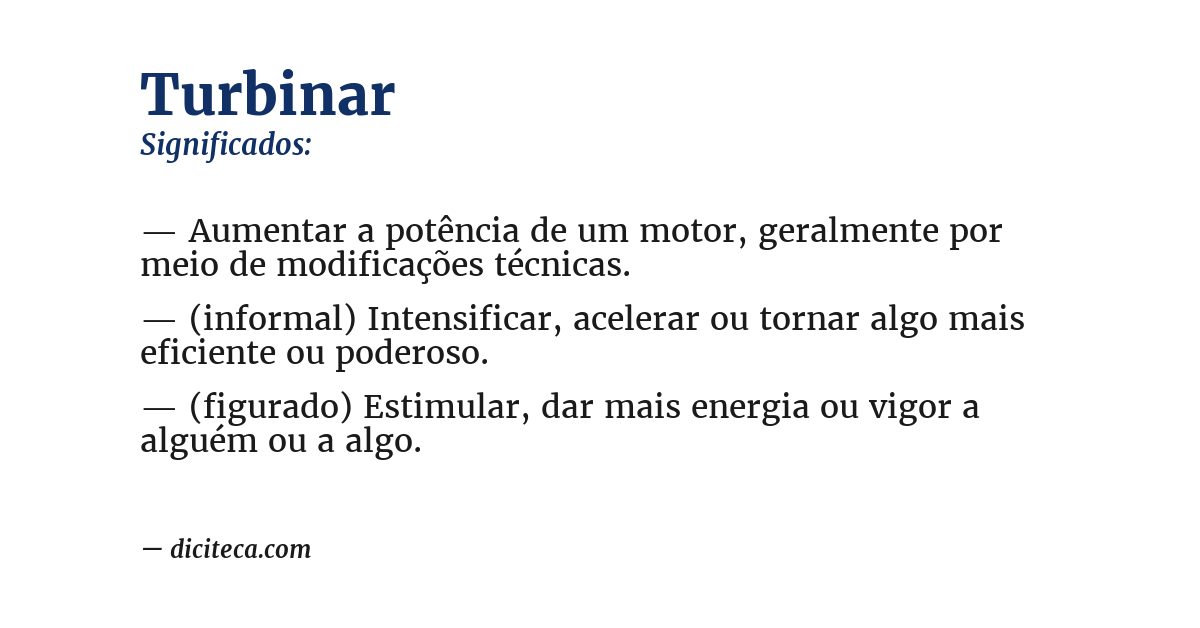 Significado de turbinar