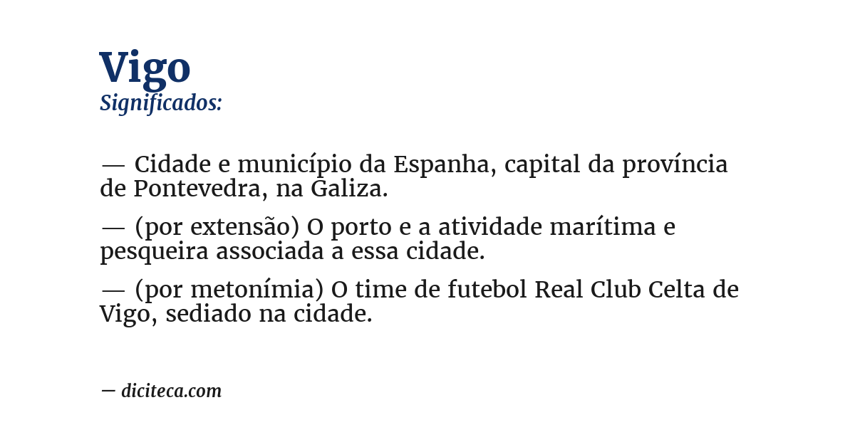 Significado de vigo