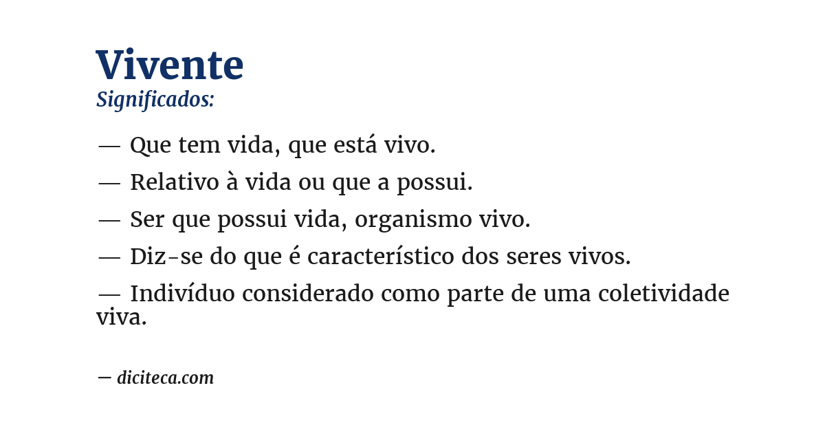Significado de vivente