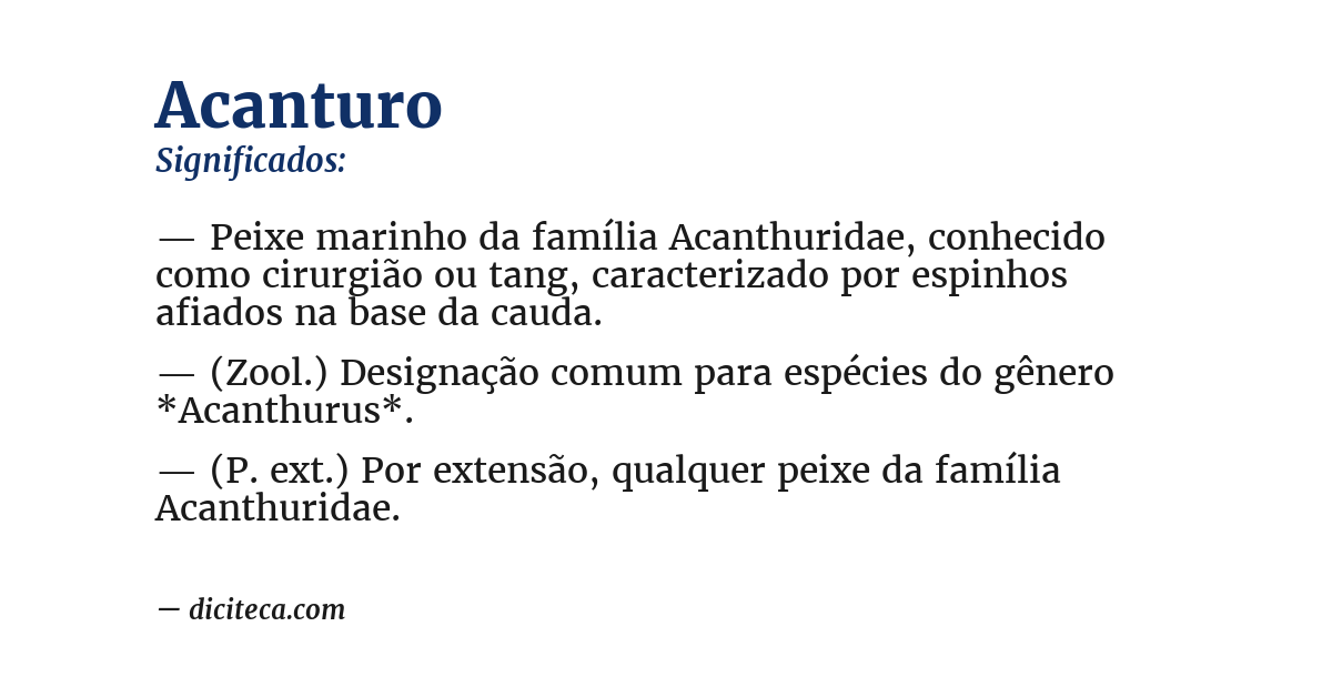 Significado de acanturo